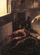 VERMEER VAN DELFT, Jan Girl Reading a Letter at an Open Window (detail) e USA oil painting artist